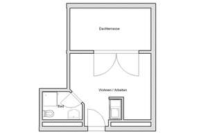 KLEINES STUDENTEN-Apartment! Mit Pantryküche & Dachterrasse – Hermann-Wandersleb-Ring 8, 53121 Endenich, Bonn – Vorschaubild 8