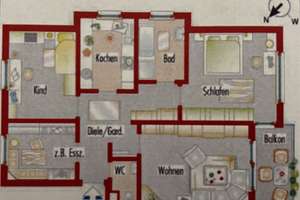Wohnen mit Charakter: Modernisierte, lichtdurchflutete Vier-Zimmer-Wohnung in Altdorf – Jusistraße 4, 72655 Altdorf – Vorschaubild 2
