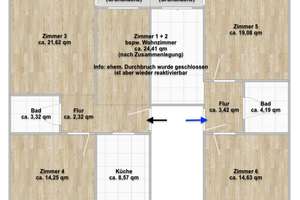 ++ GANZE ETAGE mit ca. 121 m², zwei Loggien, modernisiert & flexibler Nutzung ++ – 67071 Oggersheim, Ludwigshafen am Rhein – Vorschaubild 12