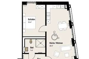 KRONSRODE | Neuwertige 2-Zimmer-Wohnung mit Parkettboden und TG-Stellplatz (optional) – Kattenbrookstrift  146, 30539 Bemerode, Hannover – Vorschaubild 8