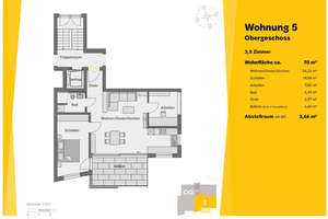Attraktive Obergeschosswohnung mit großem Balkon – Passeier Straße 19, 70329 Uhlbach, Stuttgart – Vorschaubild 3