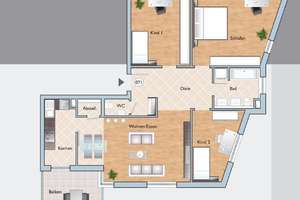Moderne 4-Zimmer-Wohnung mit Balkon TG-Stellplatz in Karlsruhe – Amalie-Baader-Straße 1, 76137 Südstadt, Karlsruhe – Vorschaubild 2
