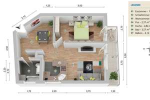 Top 2-Zimmer-Sonnenwohnung mit eigenem Stellplatz im zentralen Lichtenrade – Lichtenrader Damm 75, 12305 Lichtenrade, Berlin – Vorschaubild 13