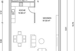 Renovierungsbedürftige 3-Zimmer-Wohnung mit XXL-Loggia in Düsseldorf-Kaiserswerth – 40489 Kaiserswerth, Düsseldorf – Vorschaubild 2