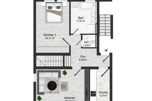 Maisonette-Wohnung in Mannheim – 6 Zimmer mit Süd-Balkon – auf Erbpacht – Die vollständige Adresse der Immobilie erhältst du vom Anbieter., 68309 Käfertal, Mannheim – Vorschaubild 7
