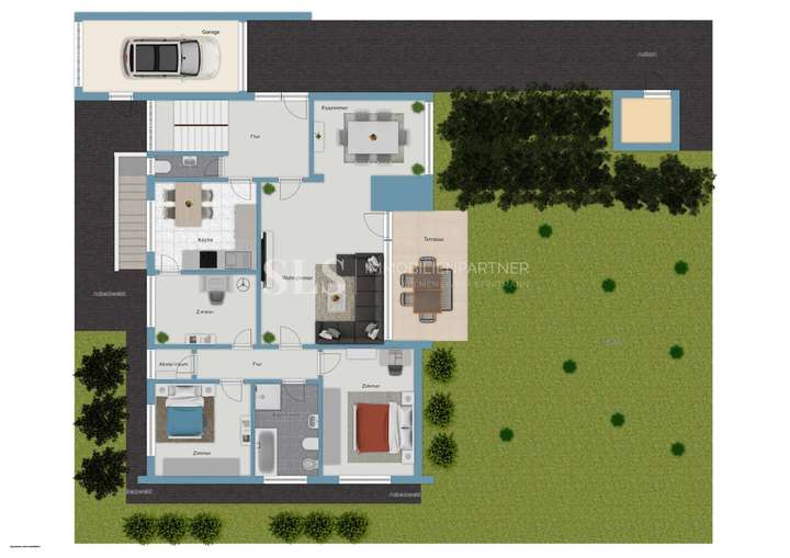 Grundriss-Skizze Grundstück