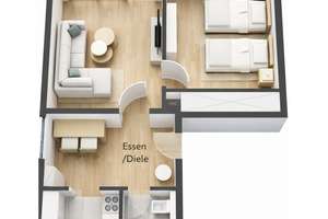 *Kapitalanlage* Gepflegte 2-Zimmer-Wohnung mit Balkon & Einbauküche – Die vollständige Adresse der Immobilie erhältst du vom Anbieter., 70435 Zuffenhausen-Hohenstein, Stuttgart – Vorschaubild 3