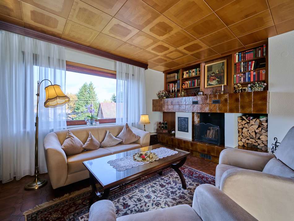 Wohnbereich mit Kamin