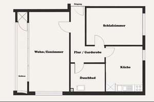 2 Zimmer mit Balkon  in Hamburg-Lokstedt