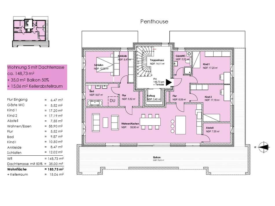 Haus 3 - Wohnung 5 - Penthouse