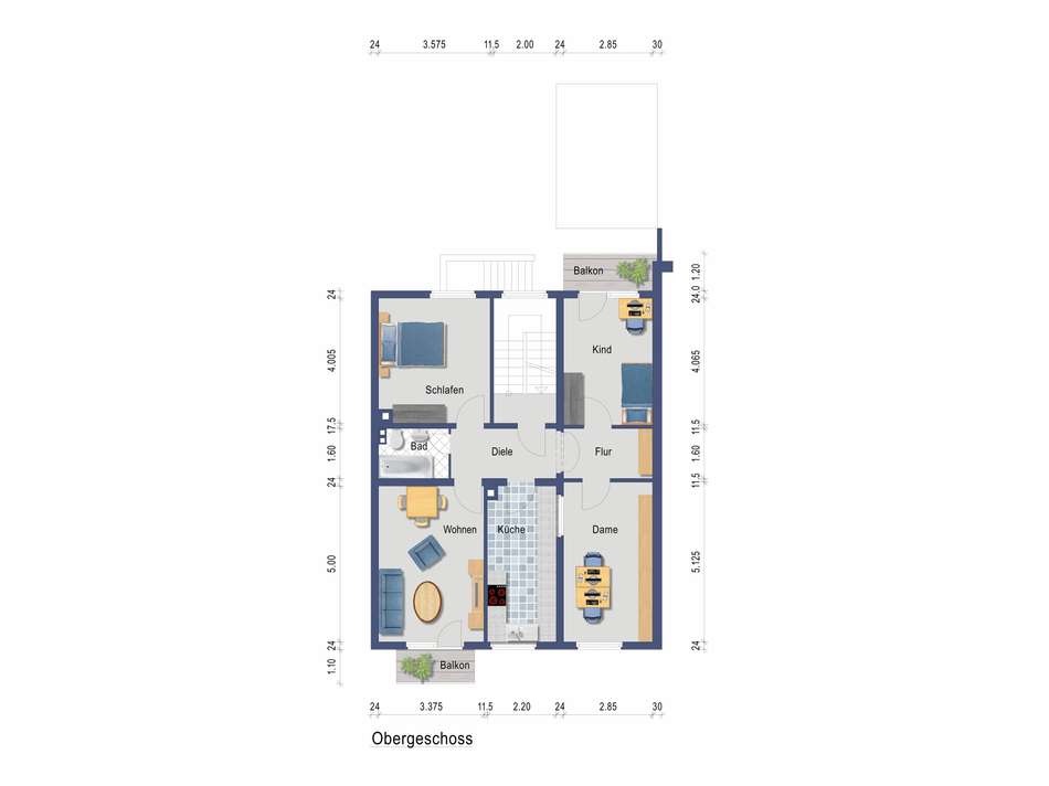 Grundriss Obergeschoss