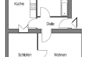 Renovierte Altbau 2-Zimmer-Wohnung im 1.OG in Düsseldorf-Benrath - jetzt verlieben und einziehen! – 40597 Benrath, Düsseldorf – Vorschaubild 7