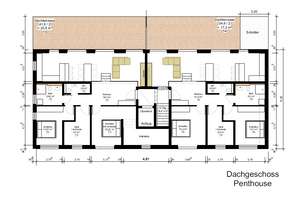 Penthouse mit großer Dachterrasse (34,6 qm) und Tiefgaragenstellplatz mit eigener E-Ladestation – 63073 Bieber, Offenbach am Main – Vorschaubild 13