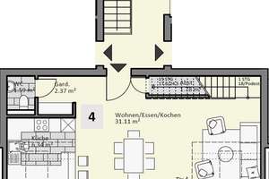 Neubau von exklusiven Eigentumswohnungen in Braunschweig, Ortsteil Schapen, KFW 40 EE, Maisonette – In den Balken 1 A, 38104 Volkmarode, Braunschweig – Vorschaubild 2