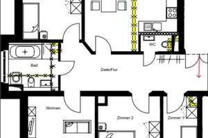 *Wunderschöne 4-RW in traumhafter Lage/Parkettfußboden und FHZ/ Balkon / Gäste-WC*  WE 05 – Holbeinstraße 30, 4229 Schleußig, Leipzig – Vorschaubild 2