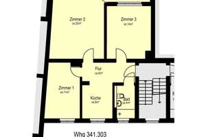 Stuttgart-Bad Cannstatt- 3-Zimmer-Wohnung mit Balkon – Gnesener Str. 95, 70374 Schmidener Vorstadt, Stuttgart – Vorschaubild 2