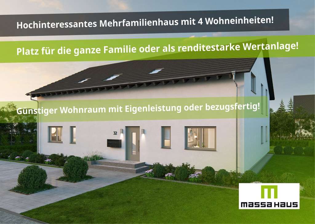 Immobilie in Mücke - 🏗️🏡 Neubau MFH mit 4 WE 🚧 Platz für die ganze Familie oder als lukratives Anlageobjekt! - Bild 0