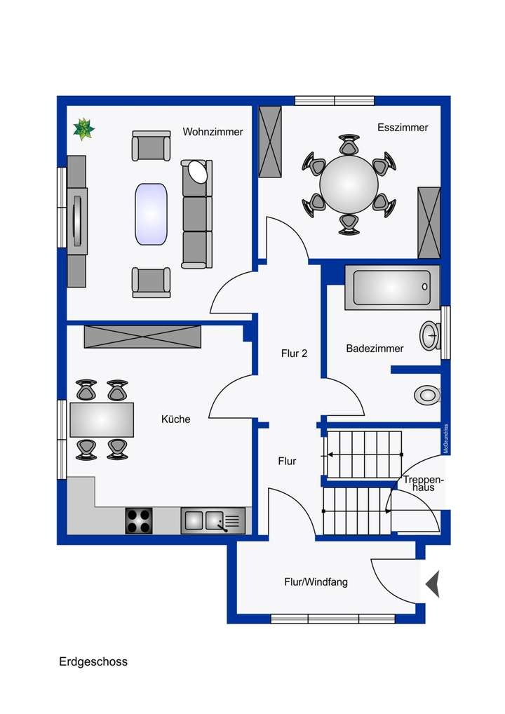 Grundriss: Erdgeschoss