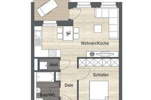 Moderne 2-Zimmer-Wohnung in Heilbronn-Böckingen mit EBK und Balkon – Fasanenweg 1, 74080 Böckingen, Heilbronn – Vorschaubild 2