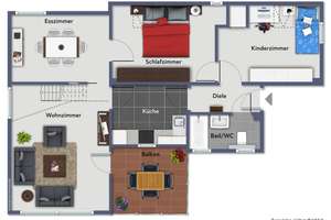 Dyk-Lage: Helle 4-Zimmer-Wohnung mit Galerie und großem Balkon zum Garten – Die vollständige Adresse der Immobilie erhältst du vom Anbieter., 47803 Inrath/Kliedbruch, Krefeld – Vorschaubild 18