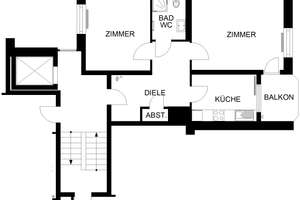 MODERNISIERTE 2 Zimmerwohnung  mit AUFZUG & BALKON – Hüttenplatz 23, 58135 Haspe-Ost, Hagen – Vorschaubild 2
