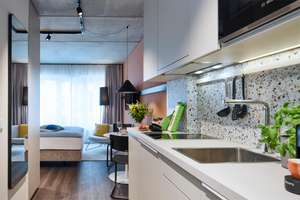 Mietrabatt - All-inclusive Miete – Voll möbliertes Studio in Charlottenburg mit Fitnessstudio und Co – Warburgzeile 3, 10587 Charlottenburg, Berlin – Vorschaubild 5