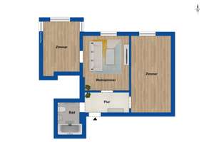 Charmante 2-Zimmer-Wohnung im 2. Obergeschoss im Herzen Düsseldorfs – Die vollständige Adresse der Immobilie erhältst du vom Anbieter., 40227 Oberbilk, Düsseldorf – Vorschaubild 4
