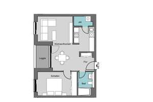 Moderne Neubau-2-Zimmer-Wohnung mit Loggia und EBK in zentraler Lage – Kreuzstraße 21, 4103 Zentrum-Ost, Leipzig – Vorschaubild 9