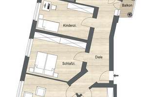 Großzügige 4 Zimmerwohnung mit gutem Zuschnitt in ruhiger Lage – Die vollständige Adresse der Immobilie erhältst du vom Anbieter., 40225 Stadtmitte, Düsseldorf – Vorschaubild 10