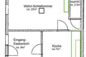  1,5-Zi-Souterrain-Wohnung in München-Lerchenau -RESERVIERT- – Die vollständige Adresse der Immobilie erhältst du vom Anbieter., 80935 Lerchenau-Ost, München – Vorschaubild 9