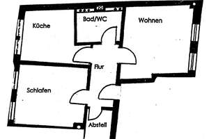 Gut geschnittene 2-Zimmer-Altbauwohnung im 3. OG