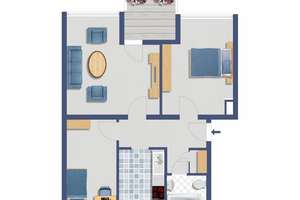 LEERE DREI ZIMMER WOHNUNG MIT SÜD BALKON! – Seitenhorst 11, 47279 Bissingheim, Duisburg – Vorschaubild 2