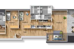 Extravaganter Wohntraum! Luxuriöse 5,5 Zimmer-Maisonette für gehobene Ansprüche! – Die vollständige Adresse der Immobilie erhältst du vom Anbieter., 70569 Dachswald, Stuttgart – Vorschaubild 4
