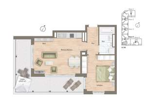 Moderne 2-Zimmer-Wohnung mit Loggia und Tiefgaragenstellplatz im Irma-Uhrbach-Carré, München – Die vollständige Adresse der Immobilie erhältst du vom Anbieter., 81739 Altperlach, München – Vorschaubild 9
