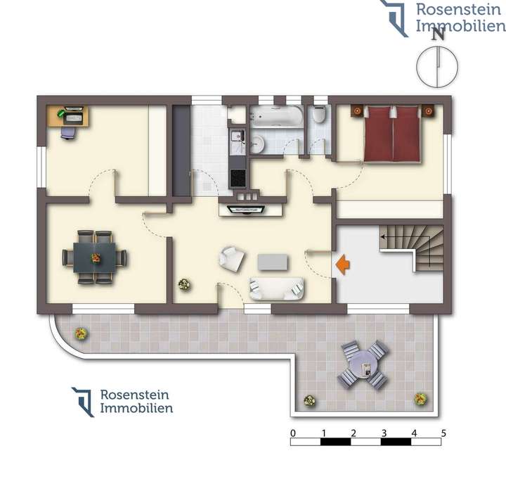 Grundriss OG möbliert