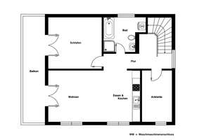 Moderne 2-Zimmer-Wohnung mit Balkon, Einbauküche, Fußbodenheizung & Außenstellplatz