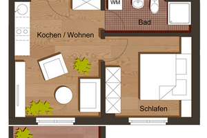 Hübsche kleine 2-R-Whg (35qm) EG, Dusche + Balkon! – Pfotenhauerstraße 88, 1307 Johannstadt-Nord, Dresden – Vorschaubild 2
