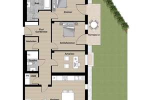 Moderne 4-Zimmer-Gartenwohnung mit zwei Terrassen in Leipzig – Die vollständige Adresse der Immobilie erhältst du vom Anbieter., 4105 Gohlis-Süd, Leipzig – Vorschaubild 12