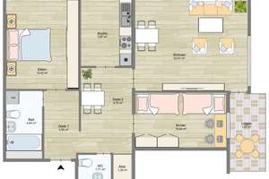 Helle 3-Zi.-Wohnung mit Loggia und weitläufigem Blick ins Grüne in Großhadern - Blumenau – Wastl-Witt-Str. 38, 80689 Blumenau, München – Vorschaubild 14