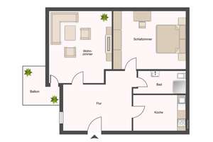 Top 2 RW Wohnung mit Balkon für Studenten inkl. einer EBK – Marktsteig 3, 9126 Bernsdorf, Chemnitz – Vorschaubild 10