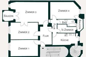 Detailverliebtes Altbau-Schmuckstück mit 4,5 Zimmern und zwei Balkonen – vermietet – Gardeschützenweg 66, 12203 Lichterfelde, Berlin – Vorschaubild 14