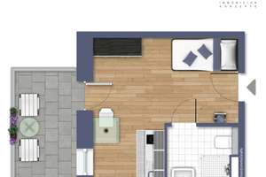 LENNER´S CAMPUSAPARTMENTS! Möblierte Apartments mit Balkon direkt an der UNI-Bochum! – Am Hochschulcampus 11, 44801 Querenburg, Bochum – Vorschaubild 6