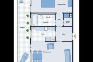 Möblierte 2-Zimmer-Wohnung mit Balkon in Bogenhausen – Titurelstraße 2, 81925 Herzogpark, München – Vorschaubild 2