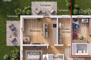 *LEERE*Wohnung mit Garten & zwei Terrassen in nächster Nähe vom Großen Garten inkl. TG!