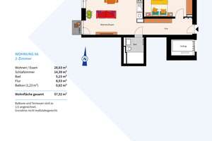 2-Zimmer-Neubauwohnung, barrierefrei – Die vollständige Adresse der Immobilie erhältst du vom Anbieter., 69126 Rohrbach, Heidelberg – Vorschaubild 3