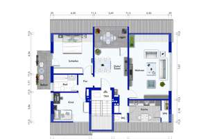 Sonnige 3-Zimmer-Wohnung in Stammheim - frei - 2 Aussichtsbalkone - ruhige Lage – 70439 Stammheim-Süd, Stuttgart – Vorschaubild 16