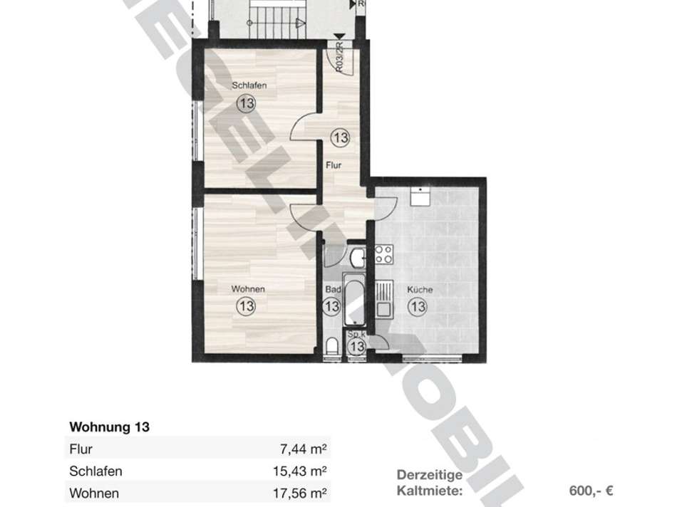 1. Obergeschoss Wohnung 13