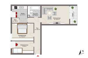 Renovierungsbedürftige 3-Zimmer-Etagenwohnung im gepflegten Gemeinschaftseigentum ohne Aufzug! – Die vollständige Adresse der Immobilie erhältst du vom Anbieter., 81243 Aubing-Süd, München – Vorschaubild 11
