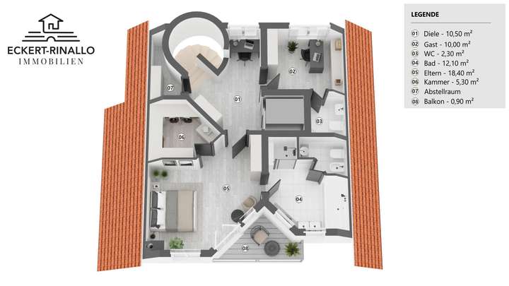 Exklusive Schlafetage mit M...