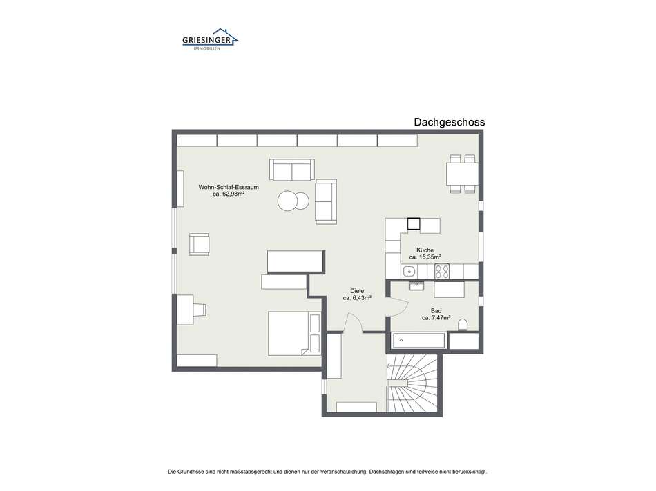 Dachgeschoss - 2D Grundriss